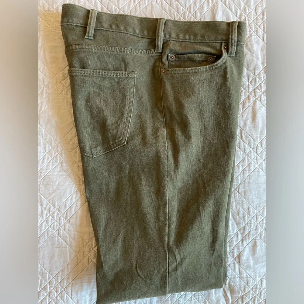 BANANA‎ REPUBLIC Slim Brushed Traveler 5-Pocket Pant in Olive Size 38 $110